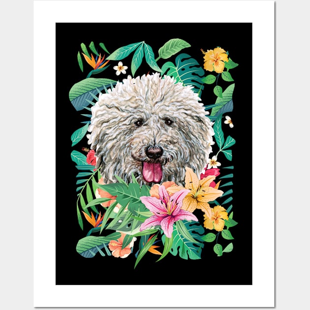 Tropical Puli Dog Wall Art by LulululuPainting